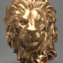cabeza de león art los diseños juguete pescado la impresión 3d escultura animal 3d print model - Mito3D