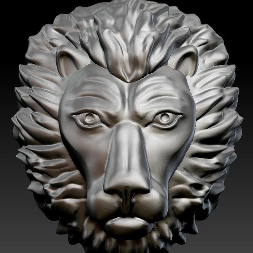 lion head art zbrush sculpure animal sculpture lions 3D print model - Mito3D
