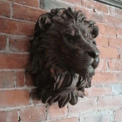 lion head bust home tiger mane beautiful model sculpture decor wall cat feline animal mount 3d print model - Mito3D