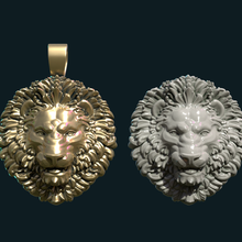 lion head pendant jewelry decor printable animal predator 3d print model - Mito3D