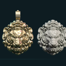lion head pendant ii jewelry decor printable animal predator scrolls 3d print model - Mito3D