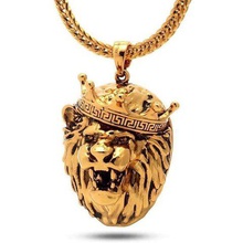 lion head pendant jewelry leo 3d print model - Mito3D