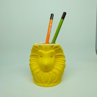 leão cabeça porta canetas 3d print model - Mito3D