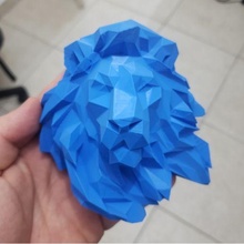 aslan baş poli hayvan düşük Sanat dekor heykel Aslan başı 3d print model - Mito3D