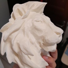 lion head poly art low animal decoration sculpture frame wild africa 3d print model - Mito3D