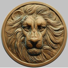 lion head relief 2 3d print model 3d print model - Mito3D