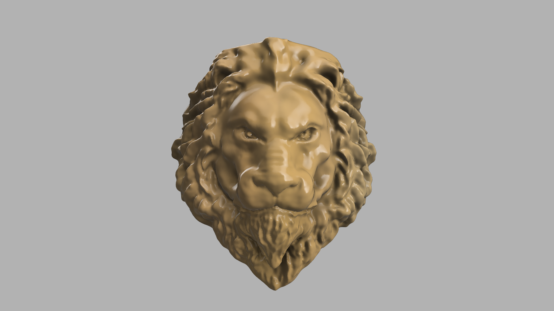 Lion tête bague bijoux 3D print model - Mito3D