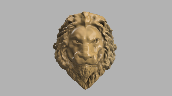 lion head ring jewelry 3d print model - Mito3D