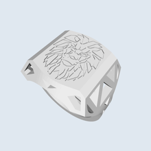 Löwe-Kopf-Siegelring Schmuck lion Juwel ring Halskette Siegelring 3d print model - Mito3D