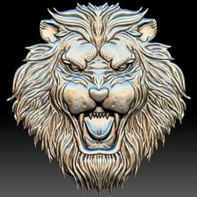 lion head stl file 3d model - relief cnc router printer art 3d print model - Mito3D