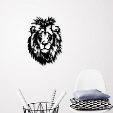 lion head wall art silhouette wild africa 2d 3d decoration deco nature animal african folklore 3d print model - Mito3D