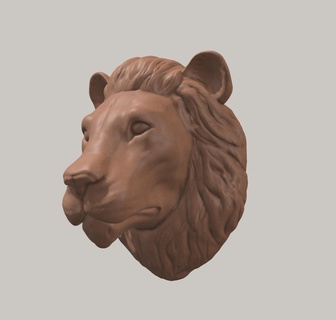 Lion tête mur décor pendaison mode africain safari animal art 3d print model - Mito3D