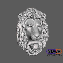 lion head wall hanger sculpture 3d scan art 123d 123dcatch catch animal meshmixer statue mounted scans replicas 3d print model - Mito3D