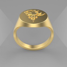 lion heart signet ring Schmuck Mode-ring Siegelring 3d print model - Mito3D