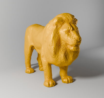 löwe kunst tier zahl miniatur spielzeug dekor schreibtisch zoo afrika könig 3d print model - Mito3D