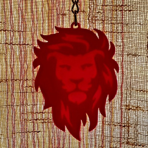 lion keichain home stencil key ring keychain king 3D print model - Mito3D