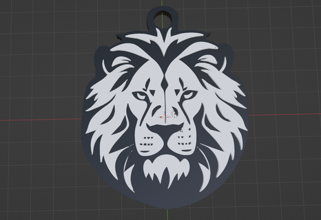 Lion porte clés 3d print model - Mito3D