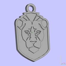 lion trousseau de clés bijoux porte-clés 3d print model - Mito3D