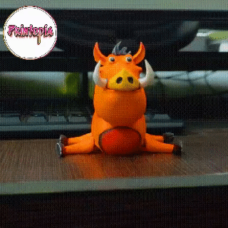 lion king - articulated pumbaa 3d print model - Mito3D