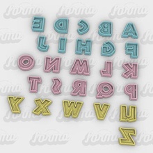 Leone re alfabeto 3 5 cm abc biscotti Cookiescutter taglierina frese 3d print model - Mito3D