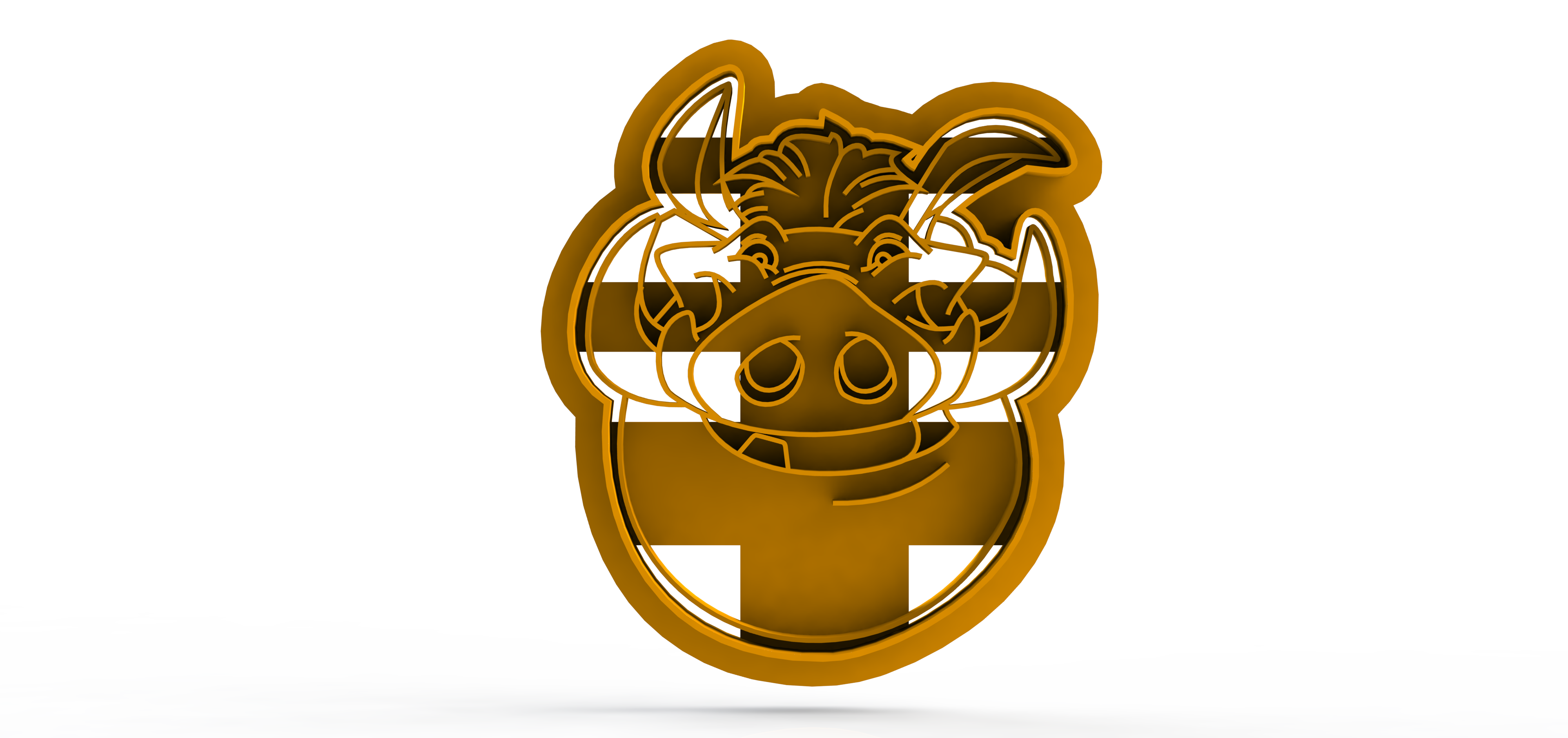 lion king cookie cutter set - pumba helm simba pumbaa 3D print model - Mito3D