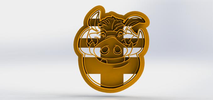 Lion Roi biscuit coupeur ensemble pumba barre Simba pumbaa 3d print model - Mito3D