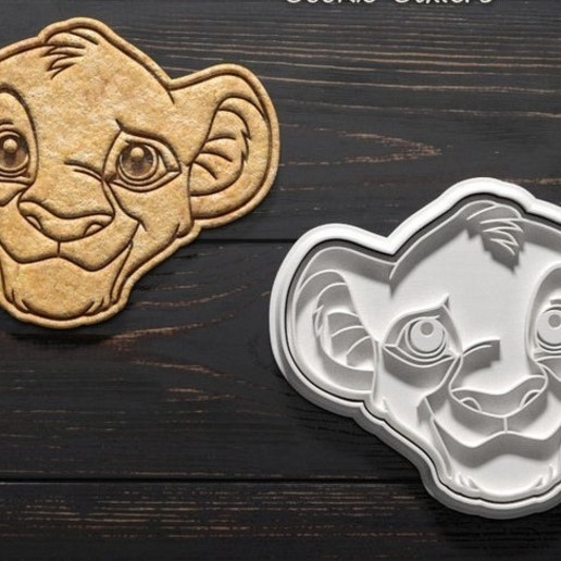 lion king cookie cutter set 7 home scar timon simba pumbaa mufasa kovu kiara cartoon disney stamp cookies cook cithen cutters 3D print model - Mito3D