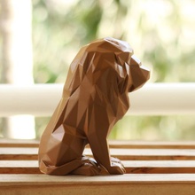 roi lion géométrique la maison le o de géométriques low poly forme polygonale animal art sauvage décor 3d print model - Mito3D