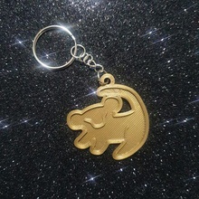 lion king keyring art key ring rings chain 3d print model - Mito3D
