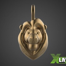 Lion Roi pendentif bijoux 3d print model - Mito3D