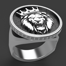 lion king ring jewelry jewel brutal printable man gold platinum luxury art design cnc unique woman wild predator hunter beast savannah silver rings 3d print model - Mito3D