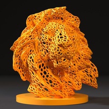aslan Kral simba sanat heykeller dekorasyon yazdırılabilir heykel 3dprinting baskı 3d lionking voronoi 3d print model - Mito3D