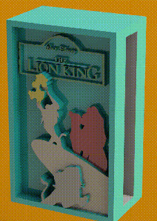 lion king vhs vintage disney cartoon le rei simba 3d print model - Mito3D