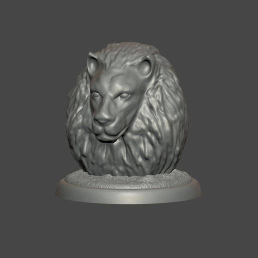 lion leo head busta sculpt art 3D print model - Mito3D