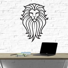 león de la línea arte vector pared escultura en 2d art tatto Arte el surf decoración 3d print model - Mito3D