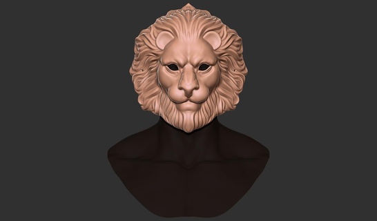 aslan maske Leon hayvan Kostüm oyunu 3d print model - Mito3D