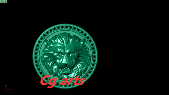 Lion médaillon libre tête Dieu 3d print model - Mito3D