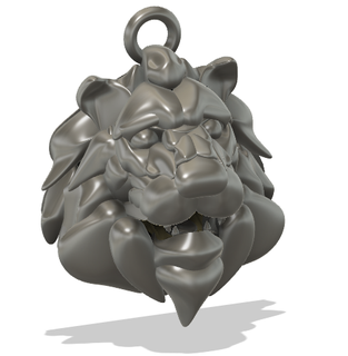 Leone collana leon 3d print model - Mito3D