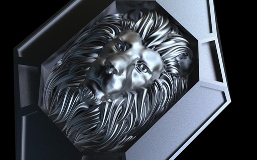 aslan kolye yüzük altın hayvan vahşi mücevher 3d print model - Mito3D