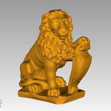 lion ornament 3d scan animal replica sculpture statue scans_replicas 3d print model - Mito3D