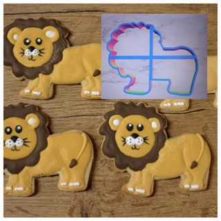 lion outline cookie cutter jungle animal cutters clay bread 3d print model - Mito3D
