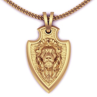 lion pendant Jewelry silver gold jewelry printable 3d model trend fashion design zbrush 3d print model - Mito3D