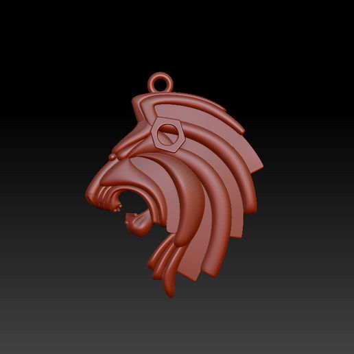 lion pendant jewelry 3D print model - Mito3D