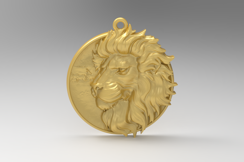 aslan kolye 3d print model dosya takı karakter lion anatomi face pendant stl yüzük animal 3dprint 3d print model - Mito3D