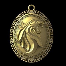 lion pendant 5 jewelry animal feline jewel fashion art 3d print model - Mito3D