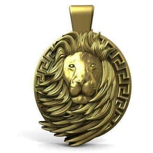 Lion pendentif 6 bijoux bijou félin animal nature 3d print model - Mito3D