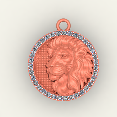 lion pendant jewelry 3d print model 3d print model - Mito3D