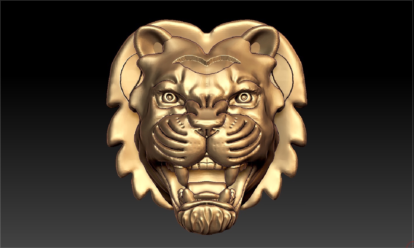Lion tigre wild lion animal ring face lionface bracelet bracelets 3D print model - Mito3D