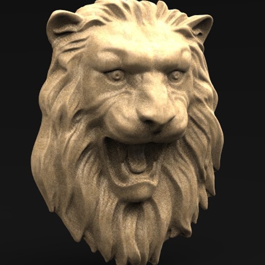 Löwe relief-3d-Modell Kunst Skulptur lion statue Dekor deorative decoratio stl die Erleichterung cnc 3dprint bedruckbar ist geschnitzt Holz classic Barock Modellierung 3D print model - Mito3D