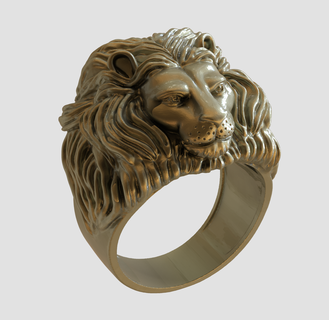 Lion ring 3 3d print modèle fichier bague Lion visage murti ring elephant ring art ring 3dprinting ring jents ring jewelry ring god ring bridal ring 3d print model - Mito3D